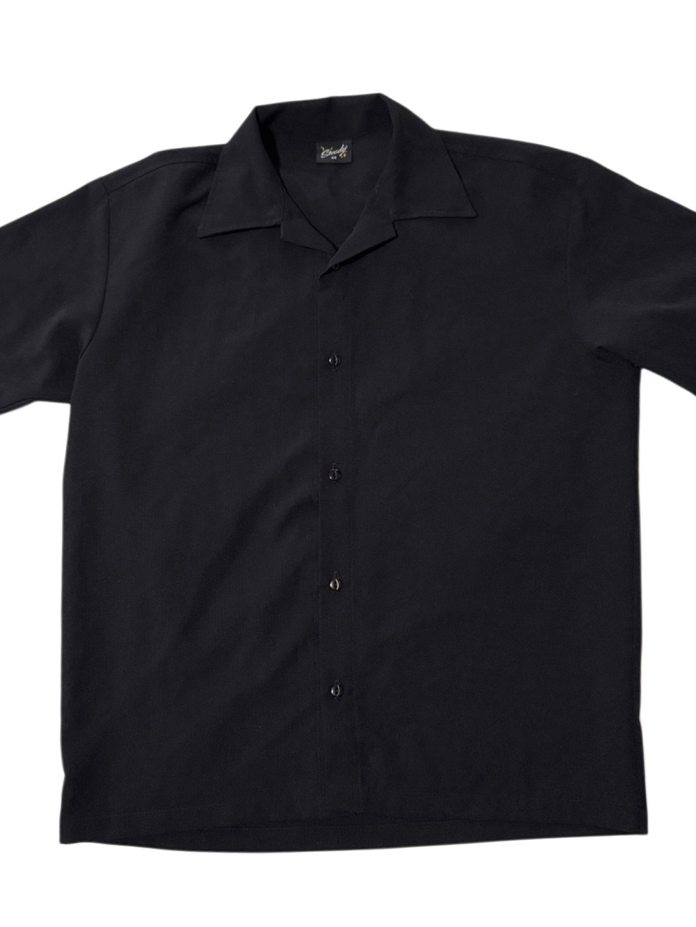 Short Sleeve Steady Clothing Classic Black Men’s Button-Up Shirt Bowler Punk XS